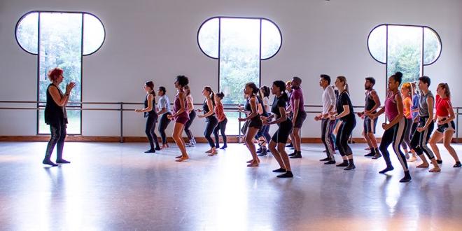 Dancers at rehearsal